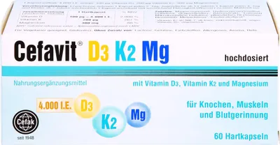 Zdjęcie produktu dla Cefavit D3 K2 Mg 4,000 I.E., 60 St HKP
