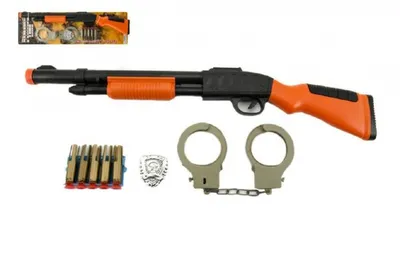 Zdjęcie produktu dla Pistolet policyjny TEDDIES z nabojami i kajdankami