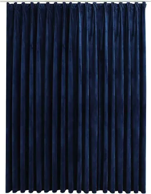 Produktbild von vidaXL Verdunkelungsvorhang mit Haken Samt Dunkelblau 290 x 245 cm