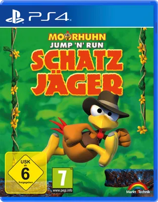 Produktbild von Moorhuhn Schatzjäger PS4-Spiel Kinderspiel Blu-ray-Freigabe