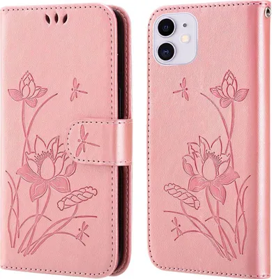 Produktbild von König Design Hülle kompatibel mit Apple iPhone 12 Mini Kunstleder Handyhülle - Handy Case Rosa