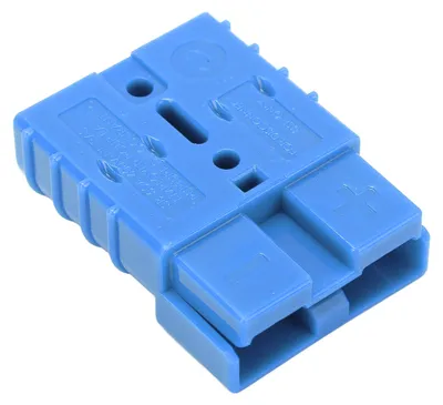 Image de Connecteur d'alimentation 50 A 600 V SB50A - Accessoire pour connecteur à sertir avec 2 bornes pour batterie, bleu