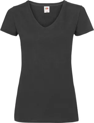 Produktbild von Fruit of the Loom - T-Shirt V-Ausschnitt für Damen PC5765 (XXL) (Schwarz)