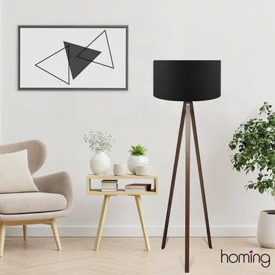 Produktbild von Opviq, AYD - 2222, Stehlampen, Schwarz, MDF, 38 x 38 x 140 cm