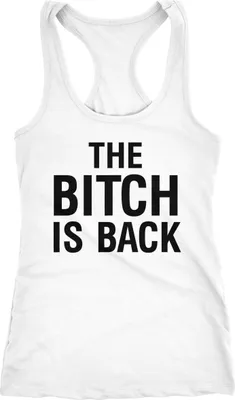 Produktbild von Damen Tank-Top Shirt The Bitch is back Racerback Moonworks® weiß L