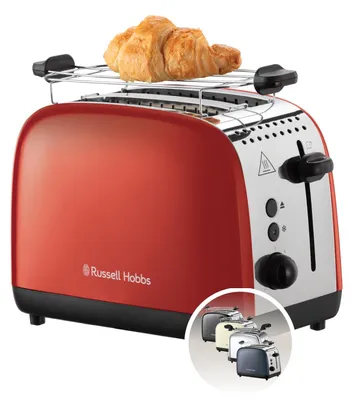 Produktbild von Russell Hobbs Toaster [für 2 Scheiben] Colours Plus Edelstahl Rot (extra breite