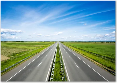 Produktbild von Tulup® Leinwandbild - 100x70 cm - Wandkunst - Drucke auf Leinwand - Leinwanddruck  - Landschaften - Grün - Autobahn