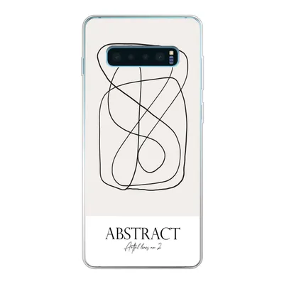 Produktbild von MuchoWow® Handyhülle Schutzhülle Hülle für Samsung Galaxy S10 Plus Kunst - Linienkunst - Abstrakt Silikon Softcase Handy Hülle - Schutzhülle