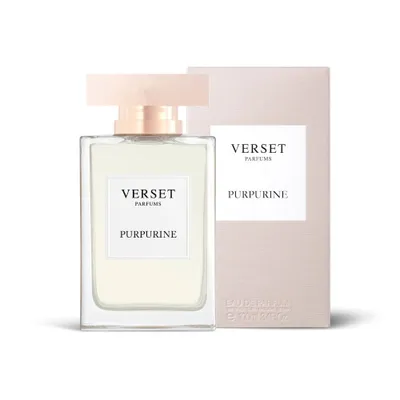 A perfume bottle and its box are displayed on a white background.