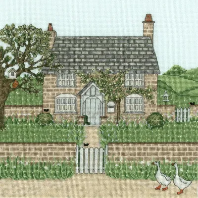 Produktbild von Bothy Threads Kreuzstich Set "Gärtnerhaus", Zählmuster, XSS11, 25x25cm