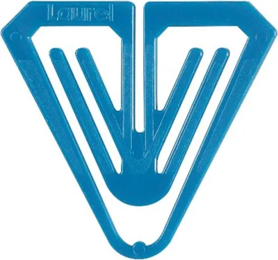 Produktbild von Büroklammern Plastiklips Butterfly 50mm VE=50 Stück blau