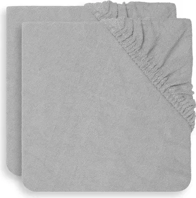 Produktbild von Jollein 2550-503-00078 Wickelunterlage Frottee 50x70cm weichgrau (2er Pack), grau, 318 g Hellgrau