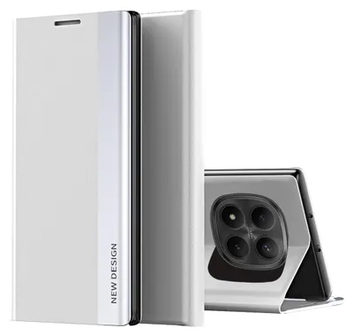 Produktbild von Hülle für Xiaomi Redmi Note 15 Pro 4G, Kunstleder Magnetisch Klapp Stand Schutzhülle Weiß
