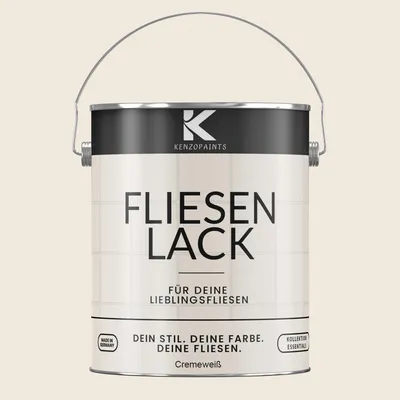 Produktbild von Kenzopaints 2,5Liter Fliesenlack Fliesenfarbe - Cremeweiß (RAL 9001)