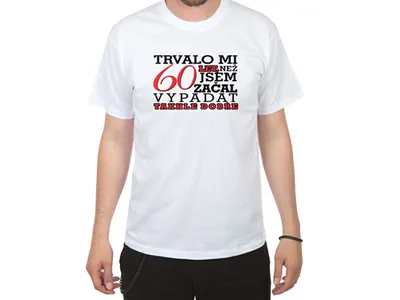 Obrázek produktu pro Narozeninové tričko pro muže na 60 - velikost M