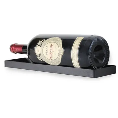 Produktbild von Wand-Weinregal Black Pure für 1 Magnum-Flasche, Metall, Schwarz