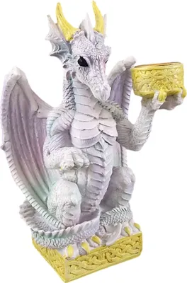 Produktbild von Weisser Drache hält Kerze