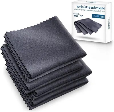 Productafbeelding van Microfiber brillendoekjes - 8 Stuks - Schoonmaakdoeken voor Brillen en Laptops