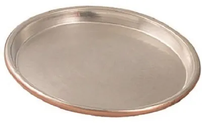 Runde Kupferpfanne handgehämmert verzinnt, 28 cm, ofenfest