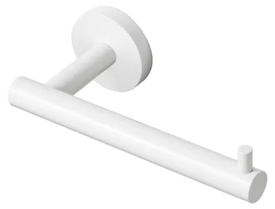 Zdjęcie produktu dla Uchwyt na papier toaletowy Uchwyt na rolkę - Stal nierdzewna - 176 x 80 x 55 mm - Biały - Do łazienki i toalety