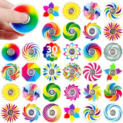 Obrázek produktu pro Mini fidget spinner, vícebarevné, 30 kusů, 4 cm, pro děti