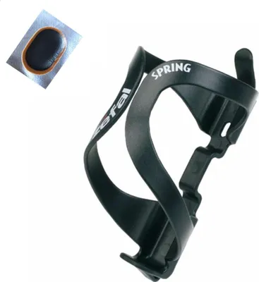 Image de Zefal Spring 1215 Porte-bidon pour vélo en plastique noir, avec 1 rustine pour chambre à air