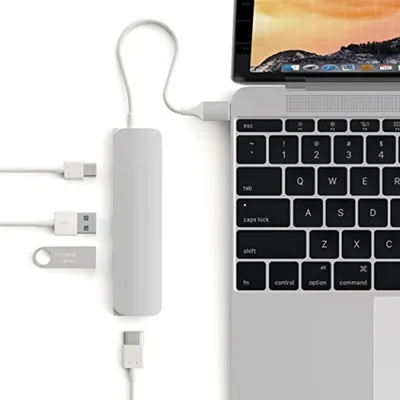 Image de Satechi Aluminium Type-C Slim Mullti-Port Adapter 4K Argent USB-C 4 en 1