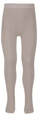 Produktbild von Ripp-Kinderstrumpfhose aus Baumwolle – Dunkelbeige Melange – 68