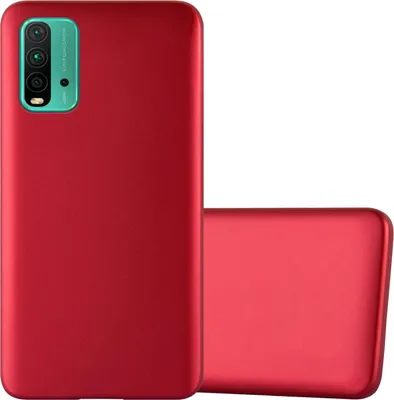 Produktbild von Cadorabo Schutzhülle für Xiaomi RedMi 9T / POCO M3 Hülle in Rot Handyhülle TPU Silikon Etui Cover Case