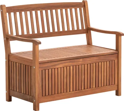 Produktbild von Dehner Truhenbank Westminster, Gartenbank mit Stauraum, 2 Sitzplätze, FSC®-es Akazienholz, 91 x 99 x 57 cm, natur-farben