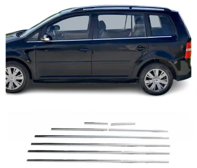 Image de Garniture de Fenêtre pour VW Touran 2003-2010 Acier Inox 8Pcs