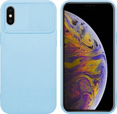 Produktbild von Cadorabo Hülle für Apple iPhone XS MAX Schutz Hülle in Blau Handyhülle TPU Etui Case Cover Kameraschutz