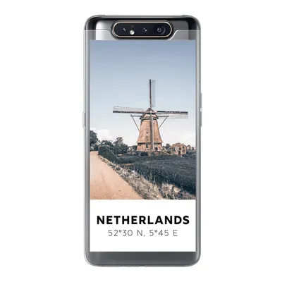 Produktbild von MuchoWow® Handyhülle Schutzhülle Hülle für Samsung Galaxy A80 Niederlande - Mühle - Wiese Silikon Softcase Handy Hülle - Schutzdeckel