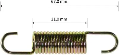Produktbild von Auspufffeder, 67mm, gold eloxiert
