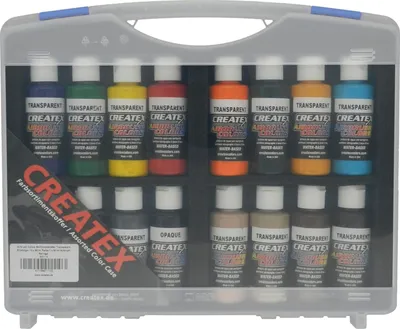 Produktbild von Createx Airbrushfarben Sortiments-Einsteigerkoffer 800 115 Airbrush Farben