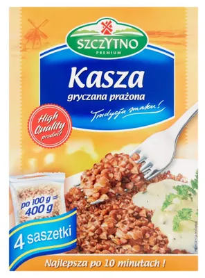 Produktbild von Szczytno Premium Geröstete Buchweizengrütze 400 g (4 Beutel)