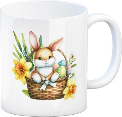 Produktbild von Niedlicher Osterhase im Osternest Kaffeebecher
