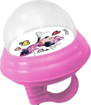 Immagine prodotto di Tataway Disney Minnie Mouse campanello d'aria in plastica con tappo in plastica morbida per bici da bambina, rosa