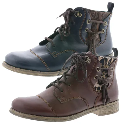 Produktbild von Rieker 77441 Damen Stiefeletten Chelsea Boots Warmfutter, Größe:41 EU, Farbe:Blau
