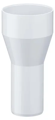 Produktbild von INEFA Reduzierstück Fallrohr, PVC DN75/50 Weiß Zubehör Fallrohr Kunststoff, Verbindungsstück, einfache Steckmontage, Germany