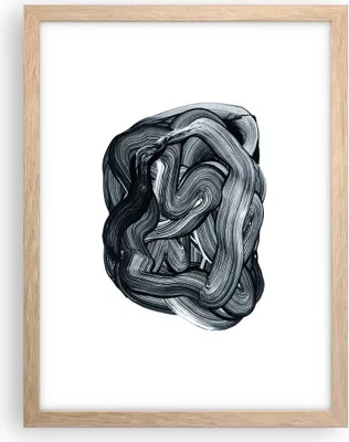 Produktbild von Gerahmtes Poster - Rahmen in heller Eiche - Abstraktion schwarz verschwommen - 30x40 cm - Wand Bild - Wanddeko - Wandbilder - Kunstposter - Wandposter - Bilderrahmen - Bilder - P2NPA30x40-4874
