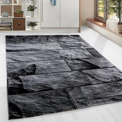 Produktbild von Homebyhome Teppich Wohnzimmer Modern 3D-Wandmuster Teppich, Kurzflor Teppich, Weich und Pflegeleicht, Grösse: 160x230 cm