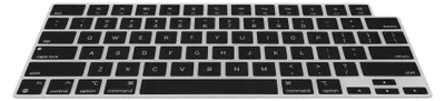 Produktbild von kwmobile Silikon Tastaturschutz für Apple Macbook Air 13.6 M3 2024 A3113 - QWERTY US Keyboard Cover Abdeckung - Schwarz