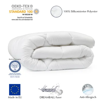 Produktbild von zestaw 1 kołdra home textiles 155x200 4 pory roku | poszwa na kołdrę: 100% mikrofibra | pościel dla alergików z certyfikatem Oeko-TEX | wypełnienie: 1120g