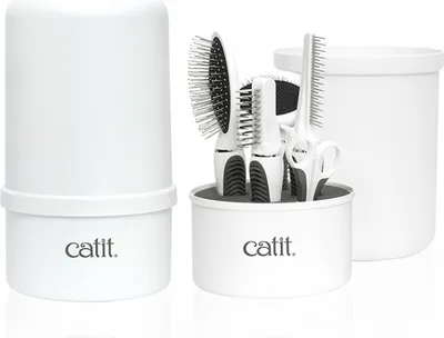 Produktbild von Catit Bürsten-Set für Mittel- und Langhaarkatzen