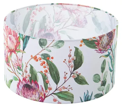 Lampenkap, Polyester, Blumenmuster, 35 x 20 cm