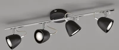 Produktbild von FHL Gemma LED Deckenleuchte 4-fach GU10 4W warmweiss schwarz, nickel-chrom