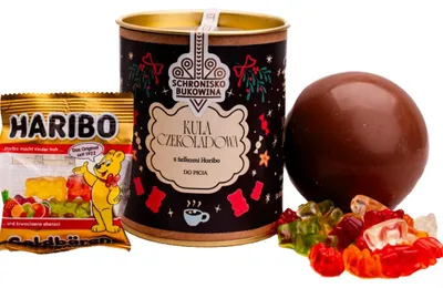 Produktbild von Schokoladenkugel mit Haribo-Gelee-Bohnen 60g- Schronisko Bukowina