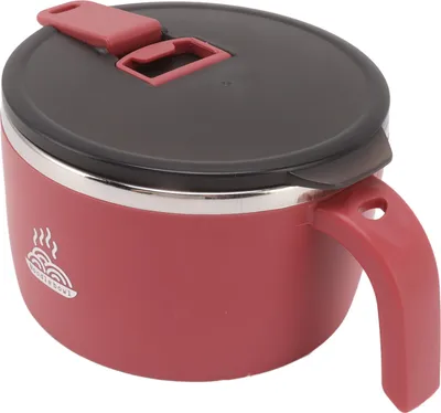 Obrázek produktu pro Nerezová mísa na těstoviny, 900 ml, s víkem, pro studenty, kancelářské pracovníky, červená