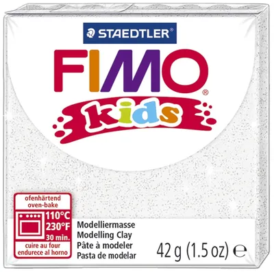 Produktbild von Staedtler FIMO 8030, Modellierton, Weiß, Kind, 1 Stück(e), Glitter white, 1 Farben